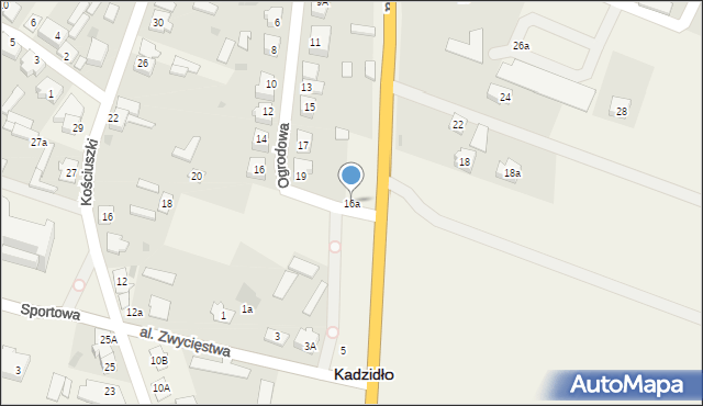 Kadzidło, Trasa Mazurska, 16a, mapa Kadzidło