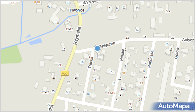 Kalisz, Tracka, 2, mapa Kalisza