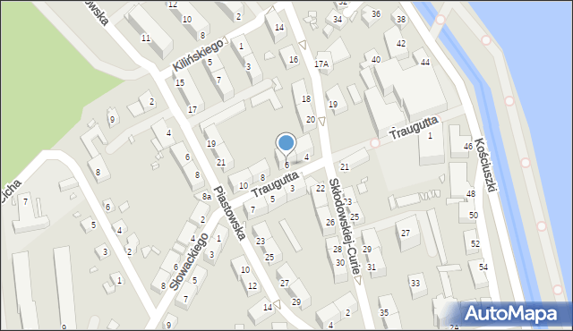 Kamienna Góra, Traugutta Romualda, gen., 6, mapa Kamienna Góra