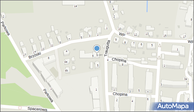 Karlino, Traugutta Romualda, gen., 7, mapa Karlino