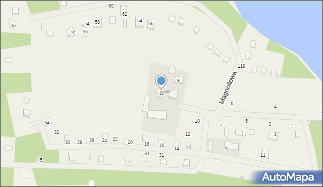 Kielno, Tredera Józefa, 11, mapa Kielno