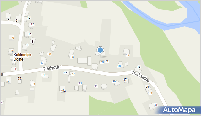 Kobiernice, Tradycyjna, 24, mapa Kobiernice