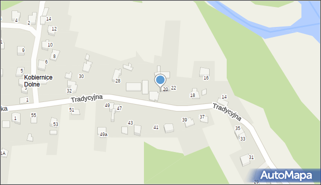 Kobiernice, Tradycyjna, 26, mapa Kobiernice