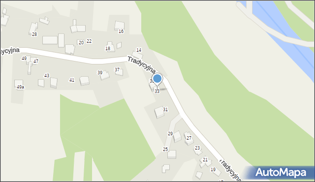 Kobiernice, Tradycyjna, 33, mapa Kobiernice