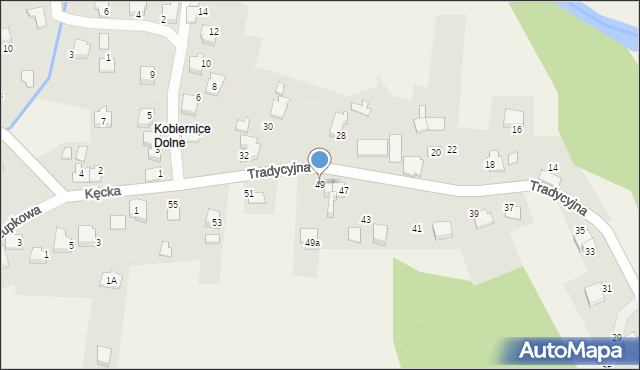 Kobiernice, Tradycyjna, 49, mapa Kobiernice