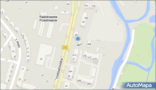 Kołobrzeg, Trzebiatowska, 48A, mapa Kołobrzegu