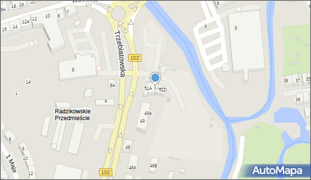 Kołobrzeg, Trzebiatowska, 51C, mapa Kołobrzegu