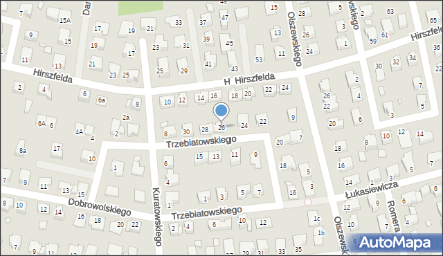 Konin, Trzebiatowskiego Włodzimierza, 26, mapa Konina