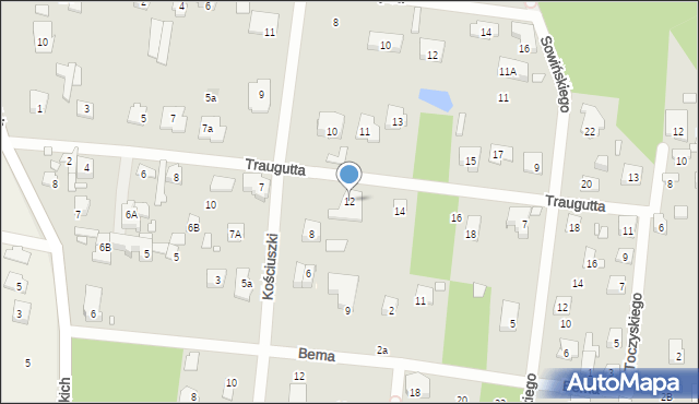 Konstancin-Jeziorna, Traugutta Romualda, gen., 12, mapa Konstancin-Jeziorna