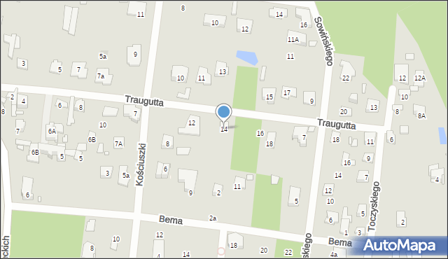 Konstancin-Jeziorna, Traugutta Romualda, gen., 14, mapa Konstancin-Jeziorna