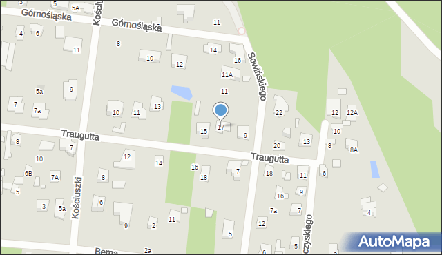 Konstancin-Jeziorna, Traugutta Romualda, gen., 17, mapa Konstancin-Jeziorna