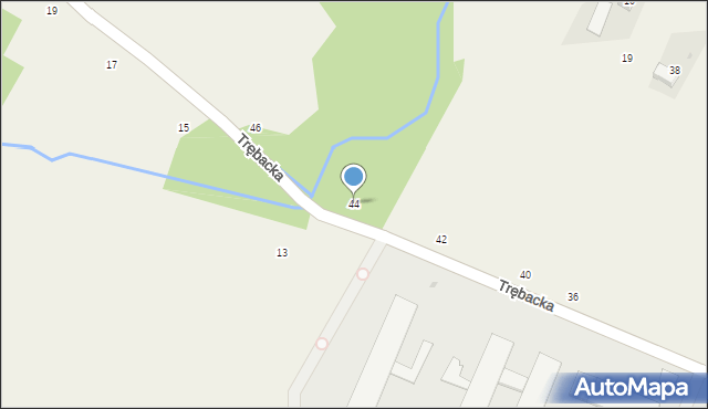 Korczyna, Trębacka, 44, mapa Korczyna