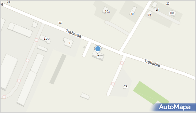 Korczyna, Trębacka, 7, mapa Korczyna