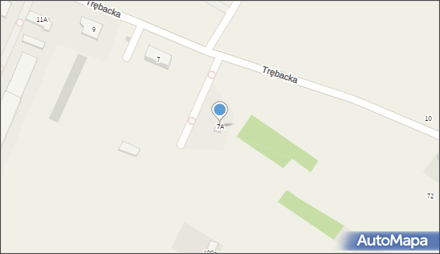 Korczyna, Trębacka, 7A, mapa Korczyna