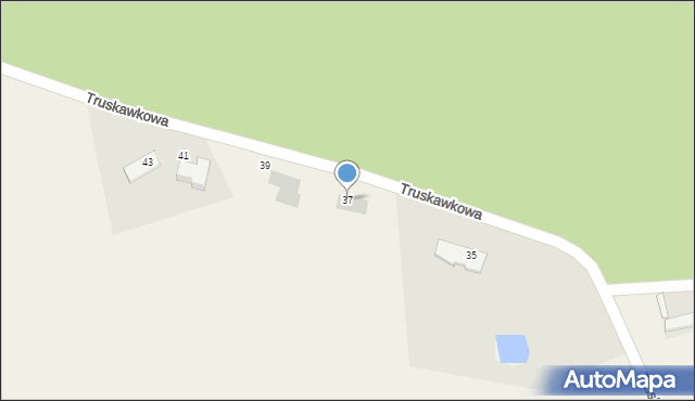 Korzystno, Truskawkowa, 37, mapa Korzystno