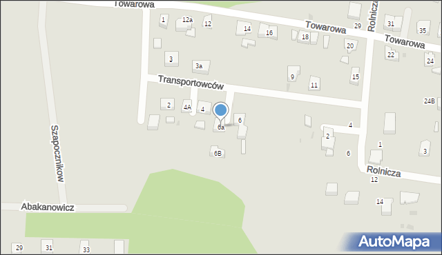 Kościerzyna, Transportowców, 6a, mapa Kościerzyna