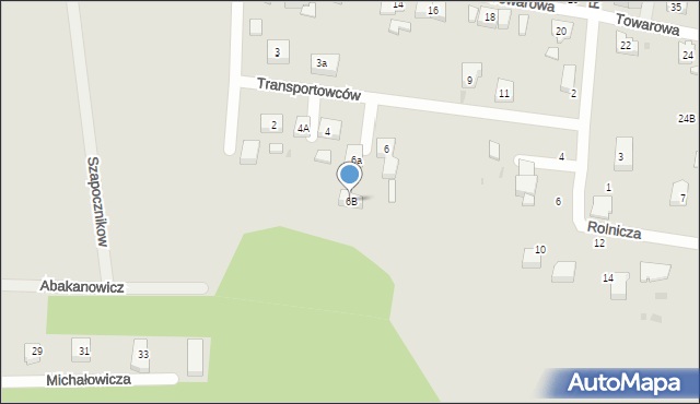 Kościerzyna, Transportowców, 6B, mapa Kościerzyna