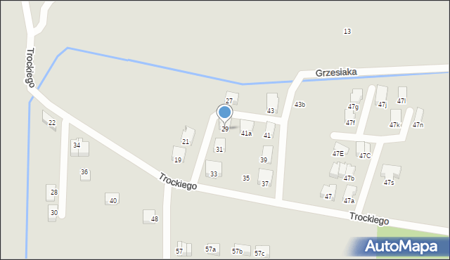 Kraków, Trockiego Franciszka, ks., 29, mapa Krakowa