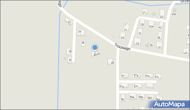 Kraków, Trockiego Franciszka, ks., 40, mapa Krakowa