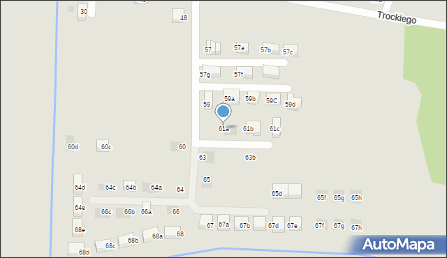 Kraków, Trockiego Franciszka, ks., 61a, mapa Krakowa