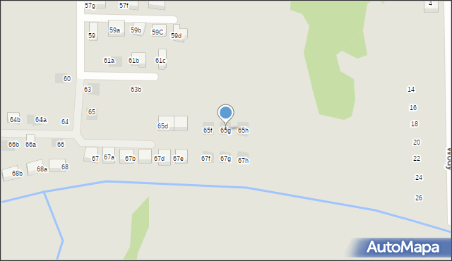 Kraków, Trockiego Franciszka, ks., 65g, mapa Krakowa