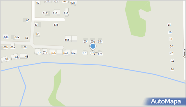 Kraków, Trockiego Franciszka, ks., 67g, mapa Krakowa