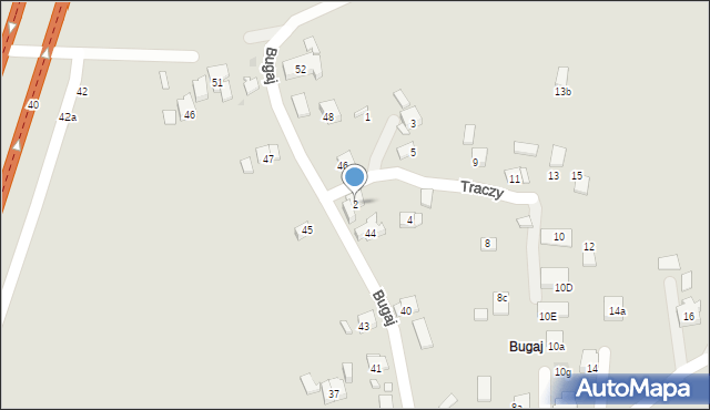 Kraków, Traczy, 2, mapa Krakowa