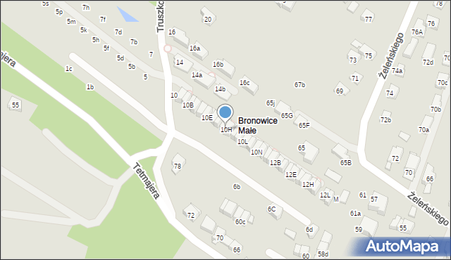 Kraków, Truszkowskiego Stanisława, ks., 10H, mapa Krakowa