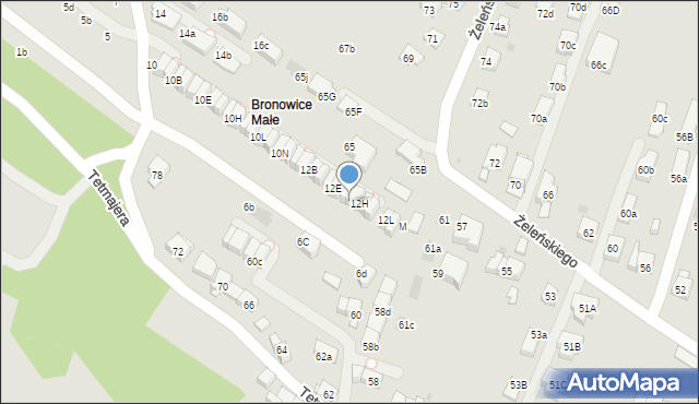 Kraków, Truszkowskiego Stanisława, ks., 12G, mapa Krakowa