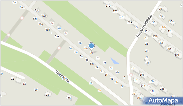 Kraków, Truszkowskiego Stanisława, ks., 7k, mapa Krakowa