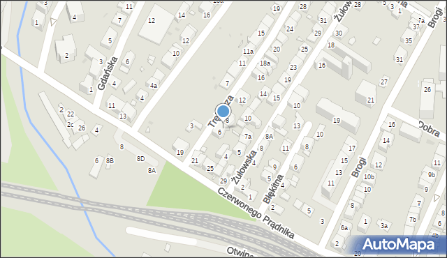 Kraków, Trębacza Piotra, 8a, mapa Krakowa