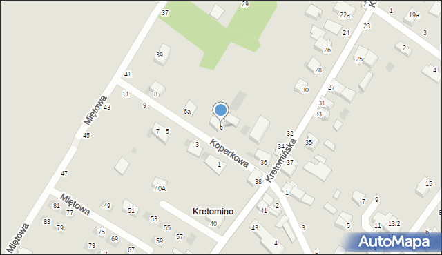 Kretomino, Truskawkowa, 6, mapa Kretomino