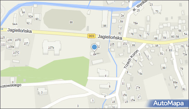 Krościenko nad Dunajcem, Trzech Koron, 4A, mapa Krościenko nad Dunajcem