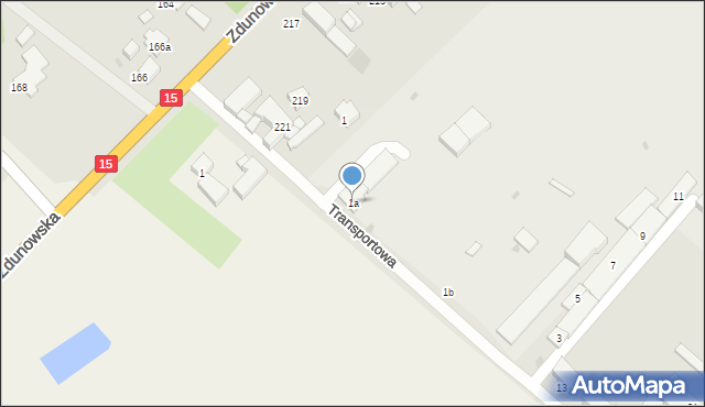 Krotoszyn, Transportowa, 1a, mapa Krotoszyna