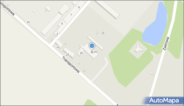 Krotoszyn, Transportowa, 21, mapa Krotoszyna