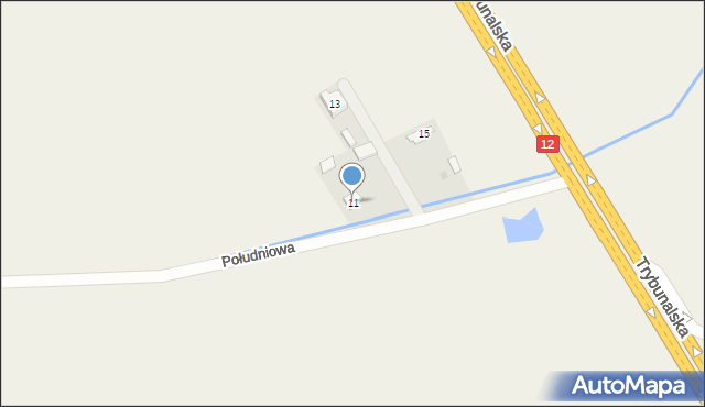 Kruszów, Trybunalska, 11, mapa Kruszów