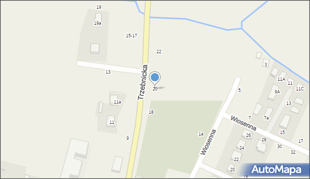 Kryniczno, Trzebnicka, 20, mapa Kryniczno