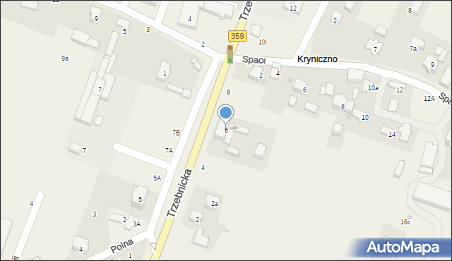 Kryniczno, Trzebnicka, 6, mapa Kryniczno