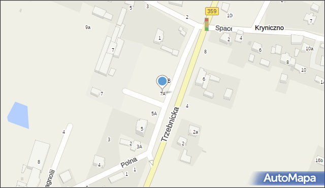 Kryniczno, Trzebnicka, 7A, mapa Kryniczno