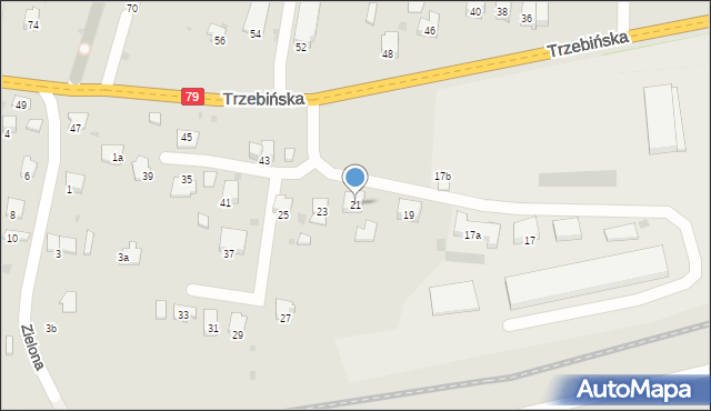 Krzeszowice, Trzebińska, 21, mapa Krzeszowice