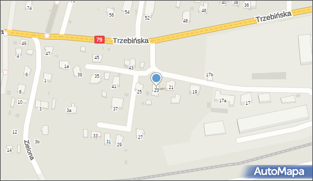 Krzeszowice, Trzebińska, 23, mapa Krzeszowice