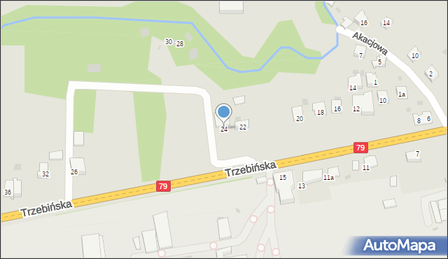 Krzeszowice, Trzebińska, 24, mapa Krzeszowice