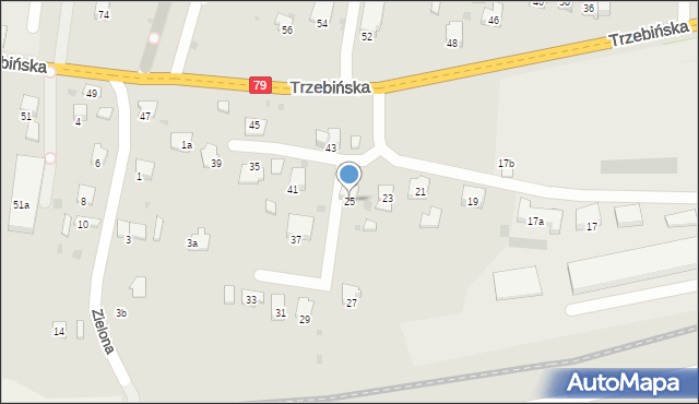 Krzeszowice, Trzebińska, 25, mapa Krzeszowice