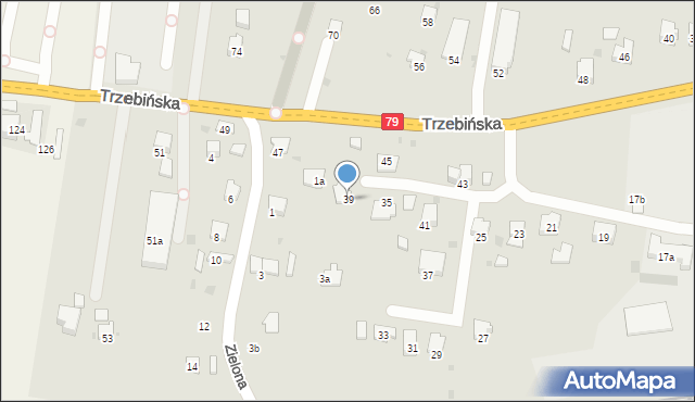 Krzeszowice, Trzebińska, 39, mapa Krzeszowice