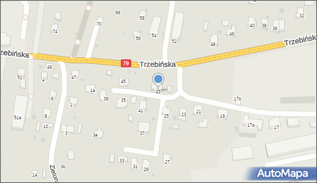 Krzeszowice, Trzebińska, 43, mapa Krzeszowice