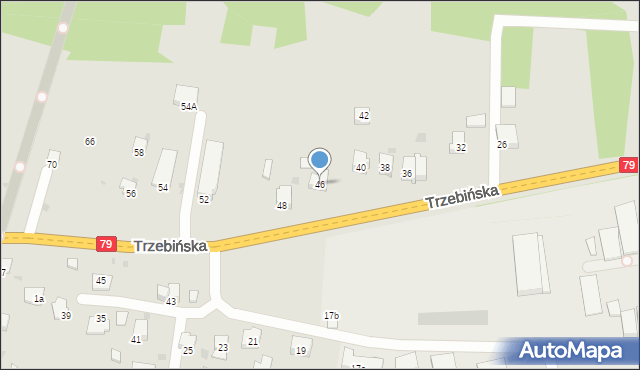 Krzeszowice, Trzebińska, 46, mapa Krzeszowice