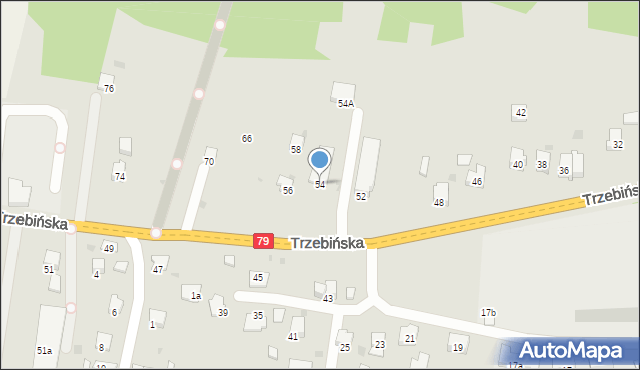 Krzeszowice, Trzebińska, 54, mapa Krzeszowice