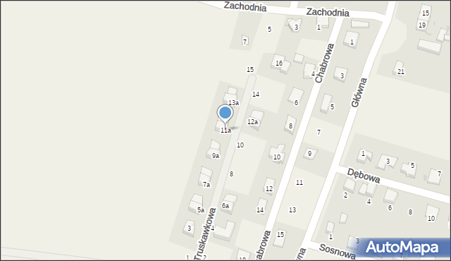 Krzyków, Truskawkowa, 11a, mapa Krzyków