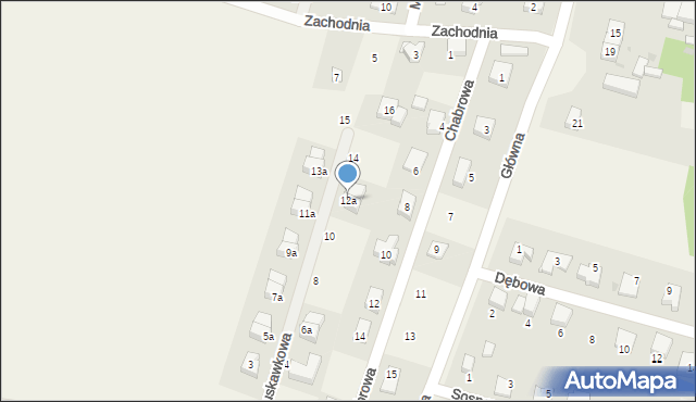 Krzyków, Truskawkowa, 12a, mapa Krzyków