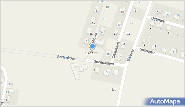 Krzyków, Truskawkowa, 2, mapa Krzyków